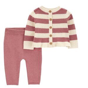2-piece striped cardigan and pants set - Newborn
